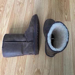 Brown leather UGG boots